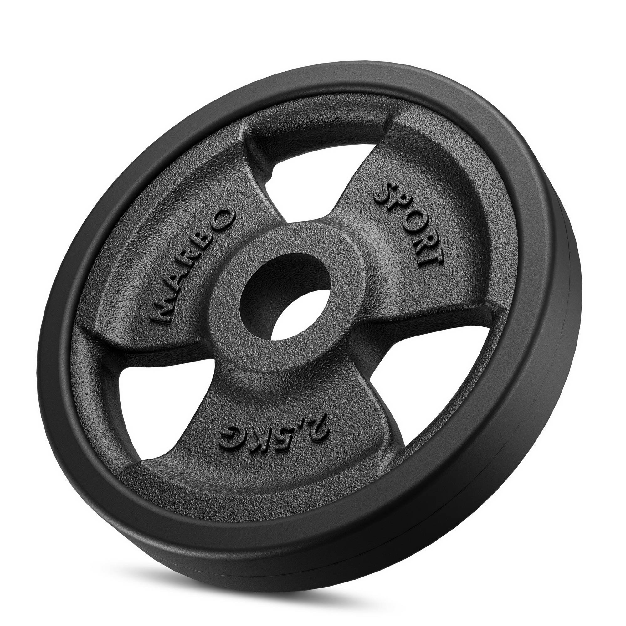 Öntöttvas súlyzótárcsa gumivédővel 2,5 kg ø31 mm Tri-Grip - Marbo Sport