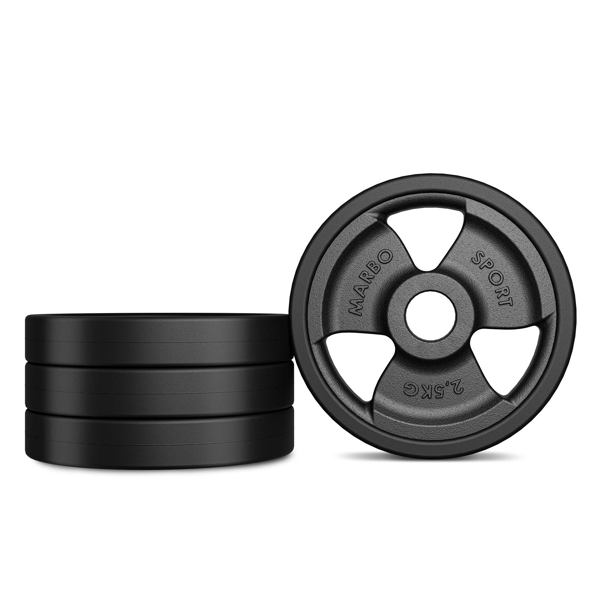 Öntöttvas súlyzótárcsa gumivédővel 2,5 kg ø31 mm Tri-Grip - Marbo Sport