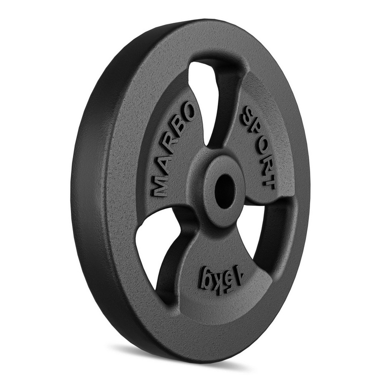 Öntöttvas súlyzótárcsa 15 kg ø31 mm Tri-Grip - Marbo Sport