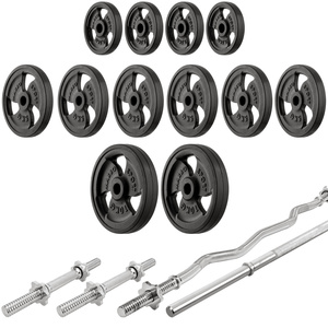 Szett MH7_110KG_KIER_G | Állítható edzőpad + súlyzóállvány MH-S201 x2 + gumírozott súlylemezek és rudak 83 kg - Marbo Sport