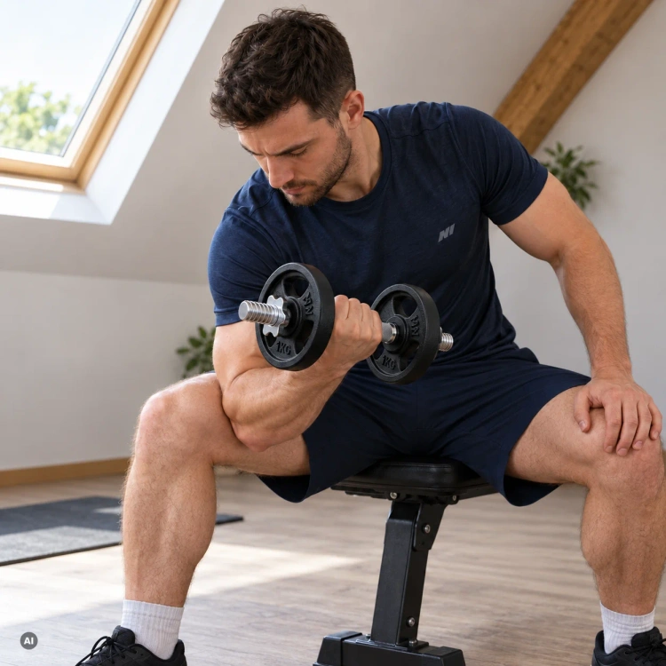 Öntöttvas súlyzótárcsa 1 kg ø31 mm Tri-Grip - Marbo Sport
