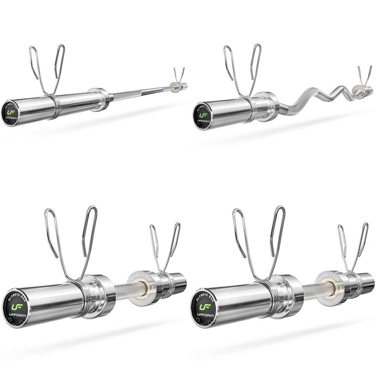 Szett 65kg | Olimpiai súlyzó 180 cm + enyhén ívelt hajlító rúd 120 cm + 2x 50 cm súlyzó + súlyzók 2x5kg, 6x2.5kg, 4x1.25kg - Marbo Sport