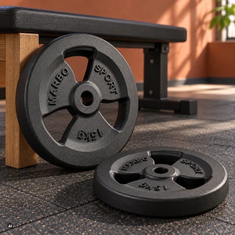 Öntöttvas súlyzótárcsa 15 kg ø31 mm Tri-Grip - Marbo Sport