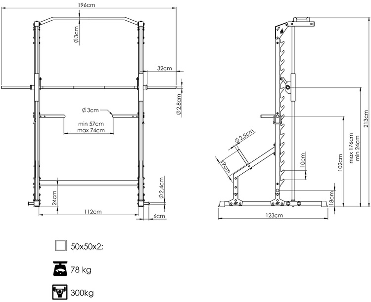 Smith gép lineáris csapágyakkal MS-U117 2.0 - Marbo Sport