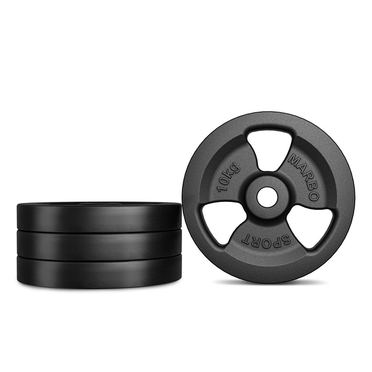 Öntöttvas súlyzótárcsa 10 kg ø31 mm Tri-Grip - Marbo Sport