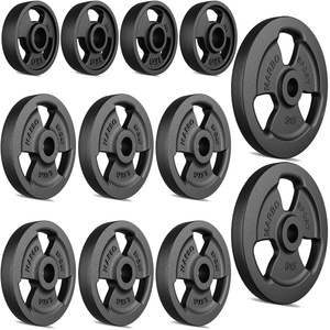 Tri-Grip Öntöttvas Súlyzótárcsa ø31 mm furat | Szett 29 kg / 2 x 5 kg + 6 x 2,5 kg + 4 x 1 kg - Marbo Sport