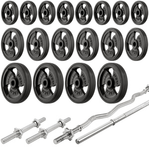 Szett MH24_156KG_KIER_G | Állítható edzőpad MH-L115 + súlyzóállvány MH-S204 + gumírozott súlylemezek és rudak 113 kg - Marbo Sport