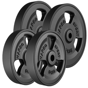 Tri-Grip gumírozott öntöttvas Súlyzótárcsa ø31 mm furat | Szett 60 kg / 2 x 20 kg + 2 x 10 kg - Marbo Sport