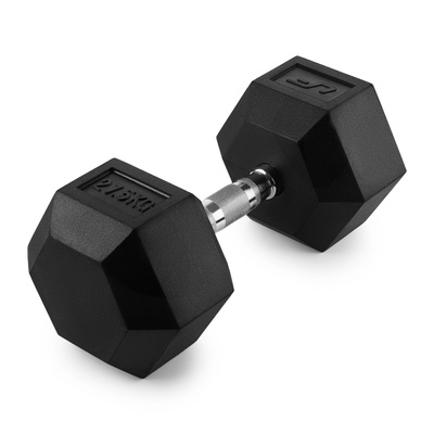 Gumiborítású HEX öntöttvas kézisúlyzó 27,5 kg - UpForm