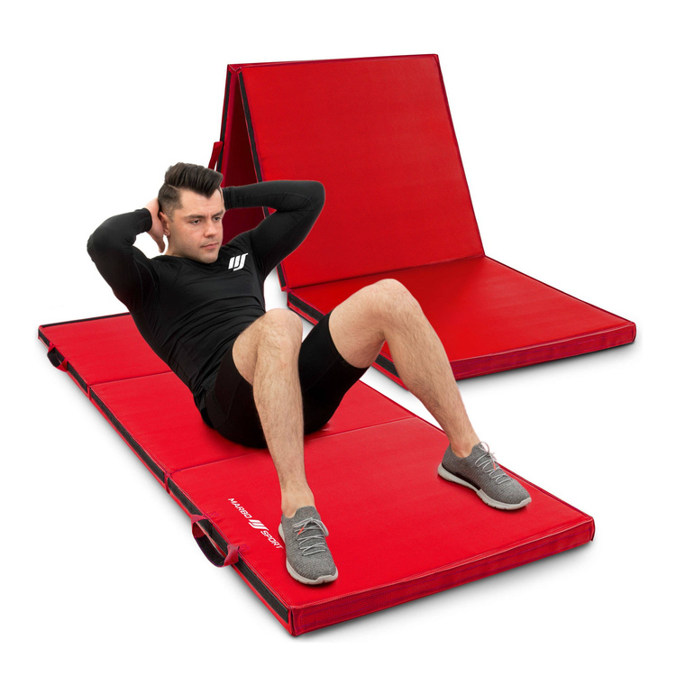 Összecsukható torna matrac 180 x 60 x 5 cm piros - Marbo Sport