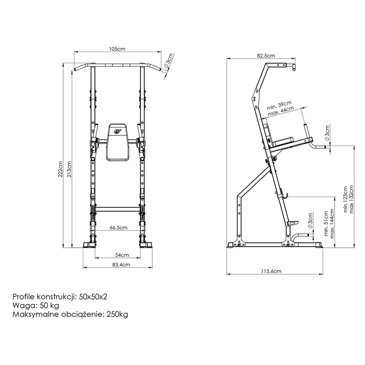 Edzőállvány húzódzkodóval MS-U110 2.0 - Marbo Sport