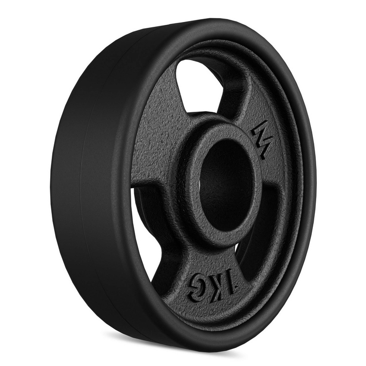 Öntöttvas súlyzótárcsa gumivédővel 1 kg ø31 mm Tri-Grip - Marbo Sport