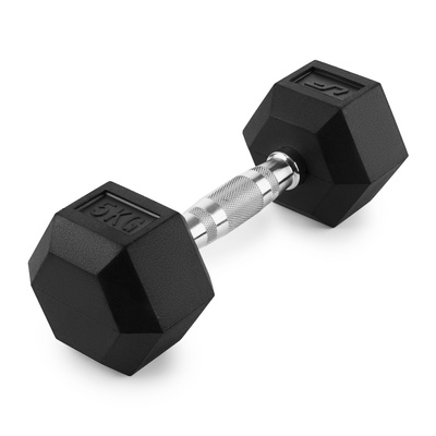 Gumiborítású HEX öntöttvas kézisúlyzó 5 kg - UpForm