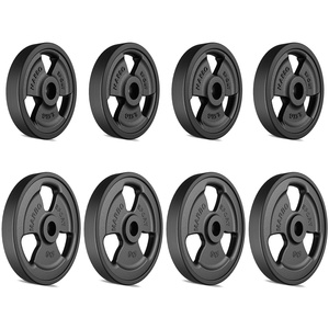 Tri-Grip gumírozott öntöttvas Súlyzótárcsa ø31 mm furat | Szett 30 kg / 4 x 5 kg + 4 x 2,5 kg - Marbo Sport