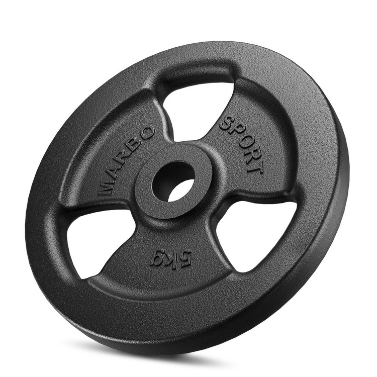 Tri-Grip Öntöttvas Súlyzótárcsa ø31 mm furat | Szett 29 kg / 2 x 5 kg + 6 x 2,5 kg + 4 x 1 kg - Marbo Sport