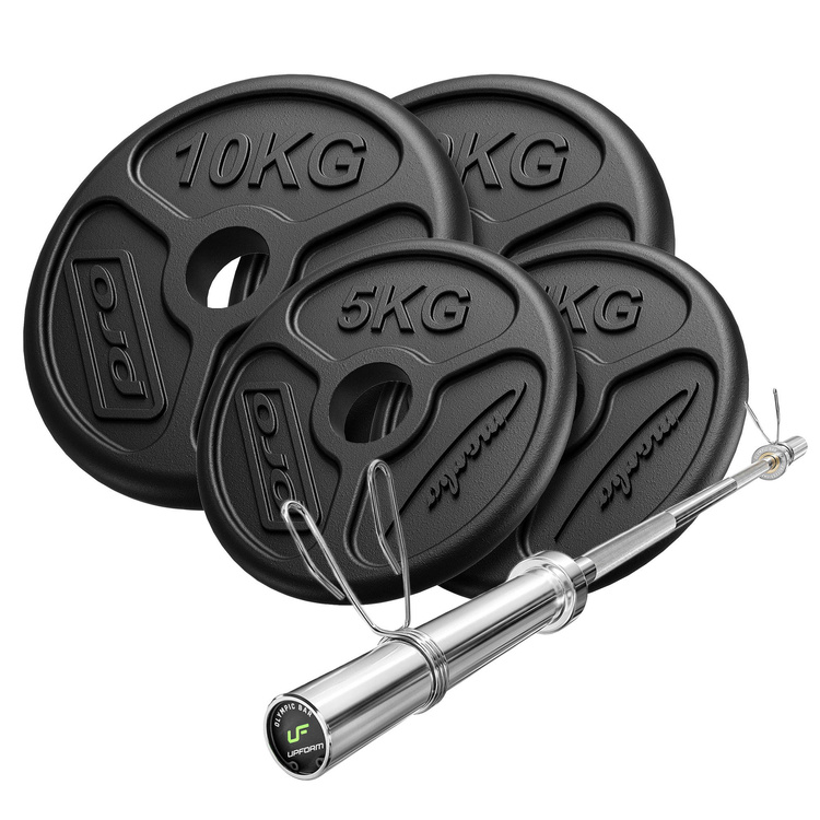 Szett 45kg | Olimpiai súlyzó 180 cm + súlytárcsák 2x10kg, 2x5kg - Marbo Sport