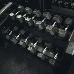 Gumiborítású HEX öntöttvas kézisúlyzó 30 kg - UpForm