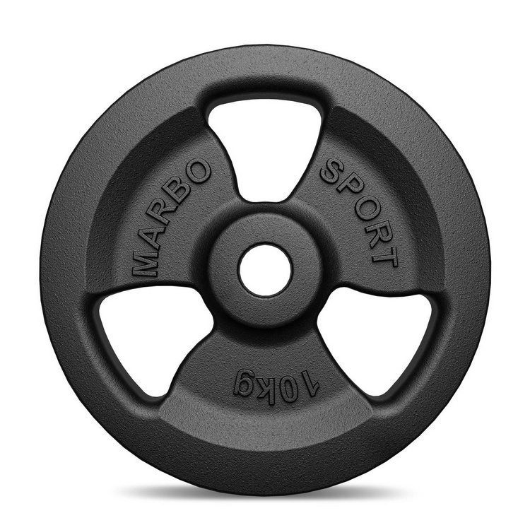 Öntöttvas súlyzótárcsa 10 kg ø31 mm Tri-Grip - Marbo Sport