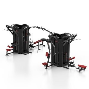 9 állomásos torony (evezés/beállítható lat csiga/tricepsz/3 x állítható magasságú kábelcsiga/pillangó/pillangó fordított/mászás) MP-T003 - Marbo Sport