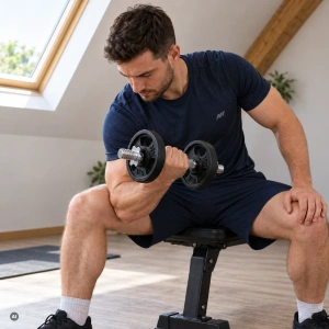 Öntöttvas súlyzótárcsa 1 kg ø31 mm Tri-Grip - Marbo Sport