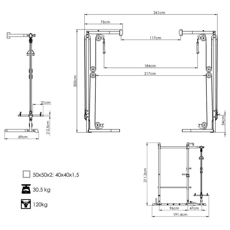 Kábelkereszt MS-W108 2.0 rack ketrechez – Marbo Sport