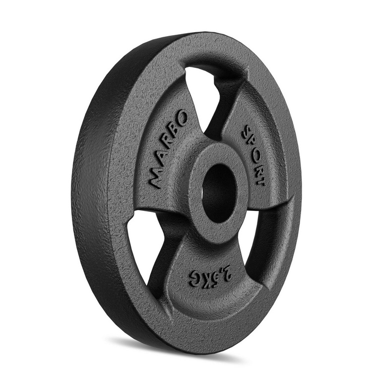 Öntöttvas súlyzótárcsa 2,5 kg ø31 mm Tri-Grip - Marbo Sport