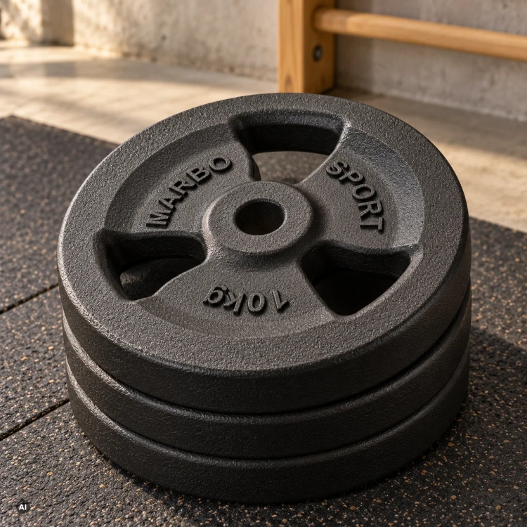 Öntöttvas súlyzótárcsa 10 kg ø31 mm Tri-Grip - Marbo Sport