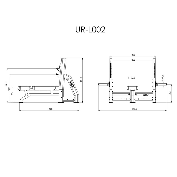 Olympia fekvenyomás lapos UR-L002 - UpForm